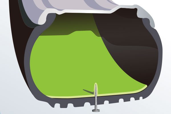 Self repairing technology tire safety